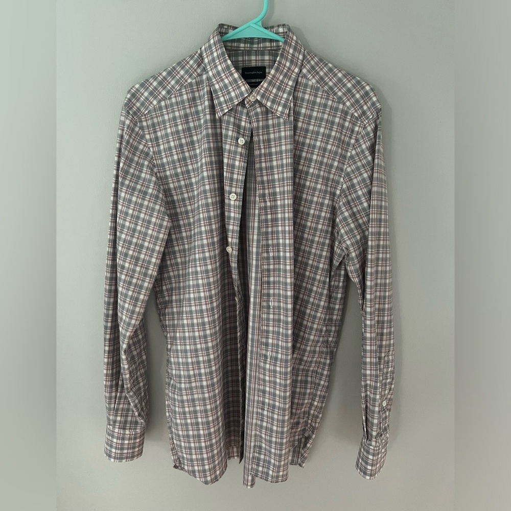 Ermenegildo Zegna Dress Shirt Medium 100% Cotton